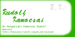 rudolf kamocsai business card